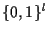 $\{0,1\}^l$